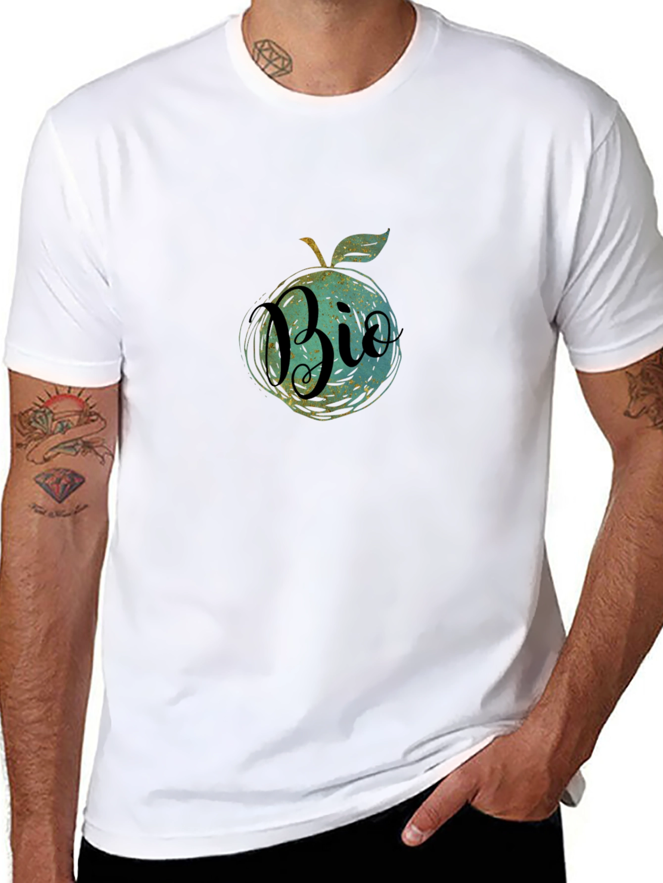 Bio Apple Graphic Tee - Sustainable Style