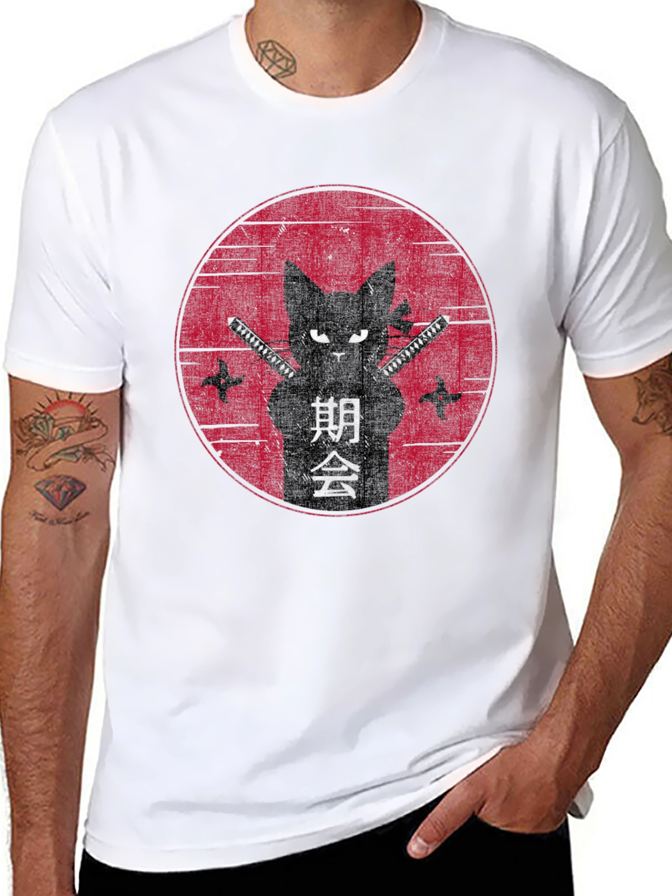 Ninja Cat Graphic T-Shirt