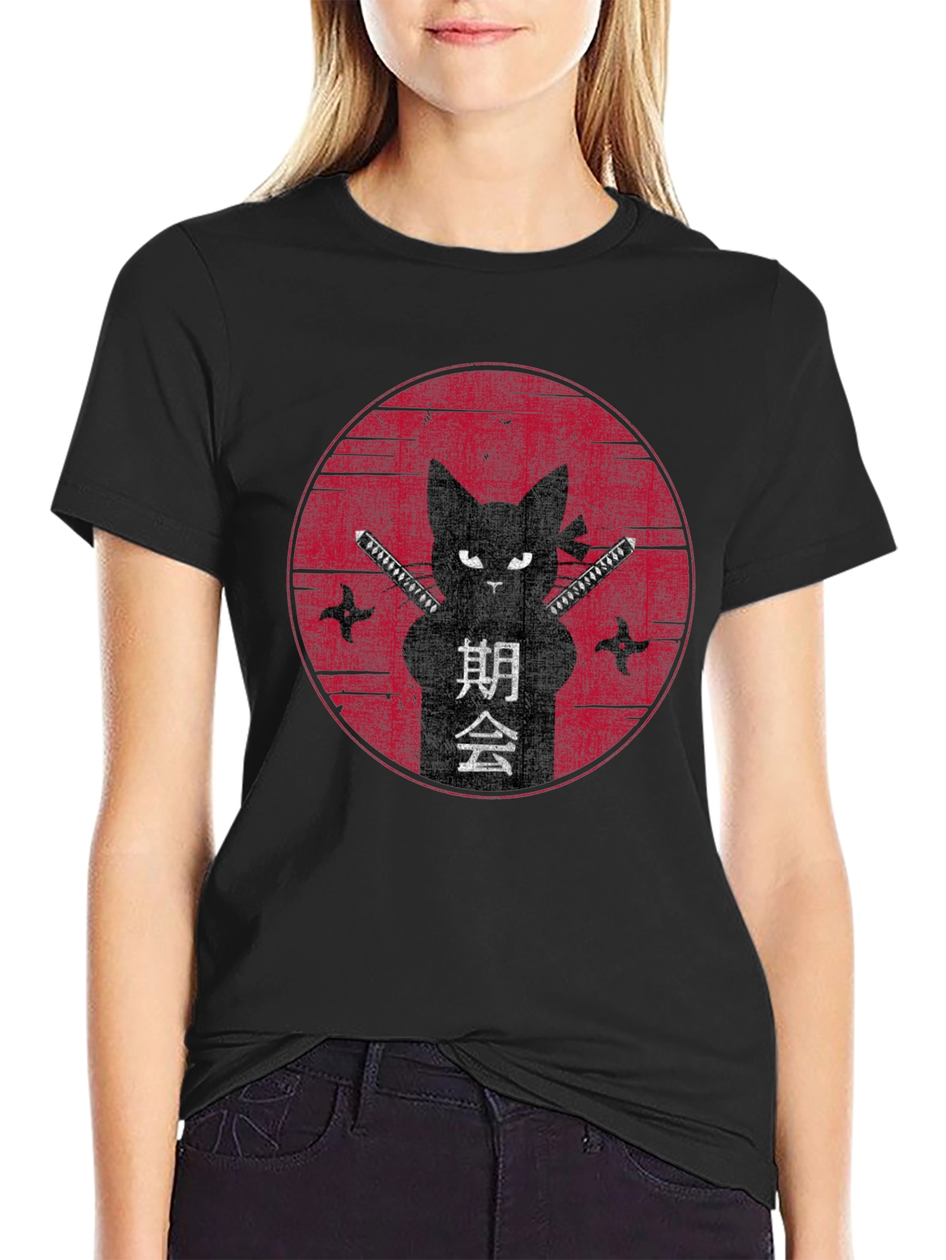 Ninja Cat Graphic T-Shirt