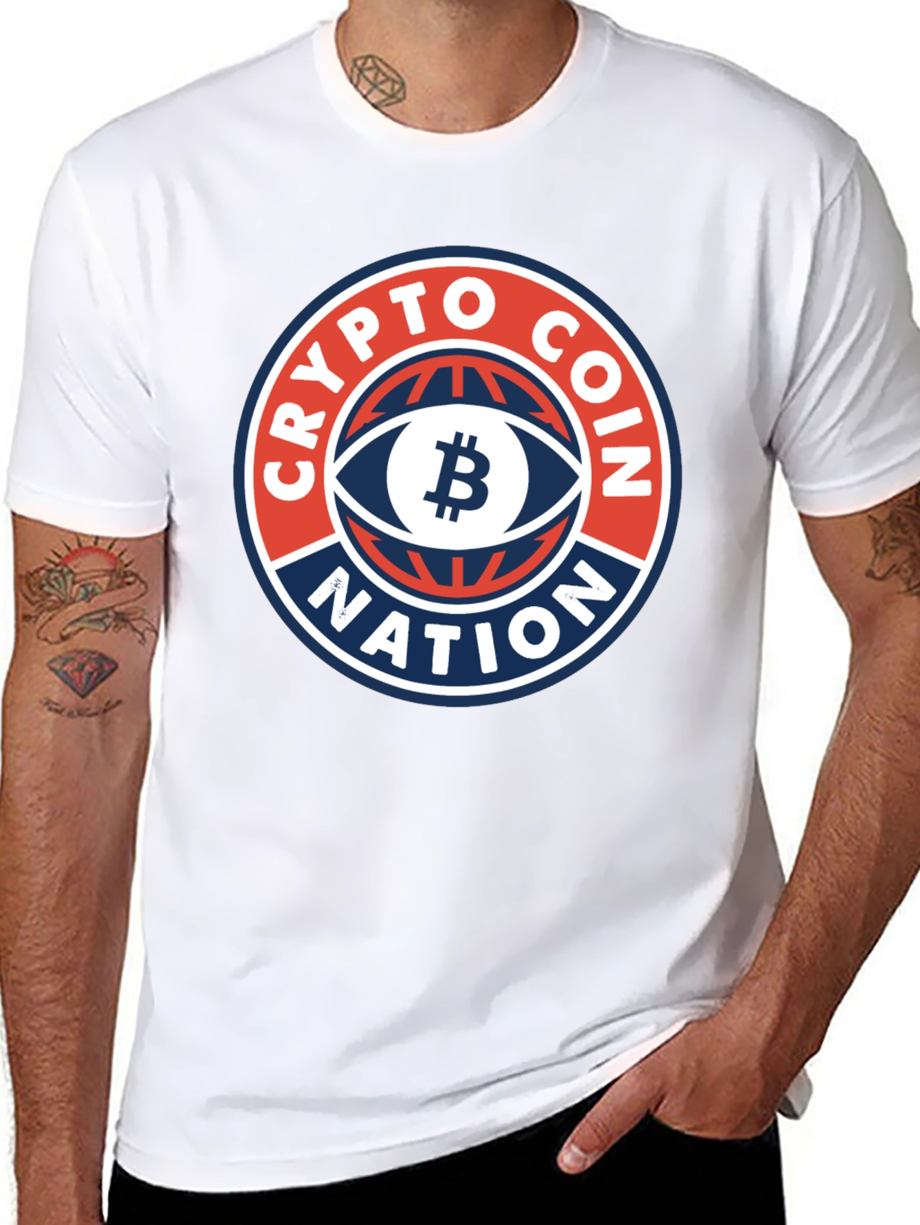 Crypto Coin Nation Black Graphic T-Shirt