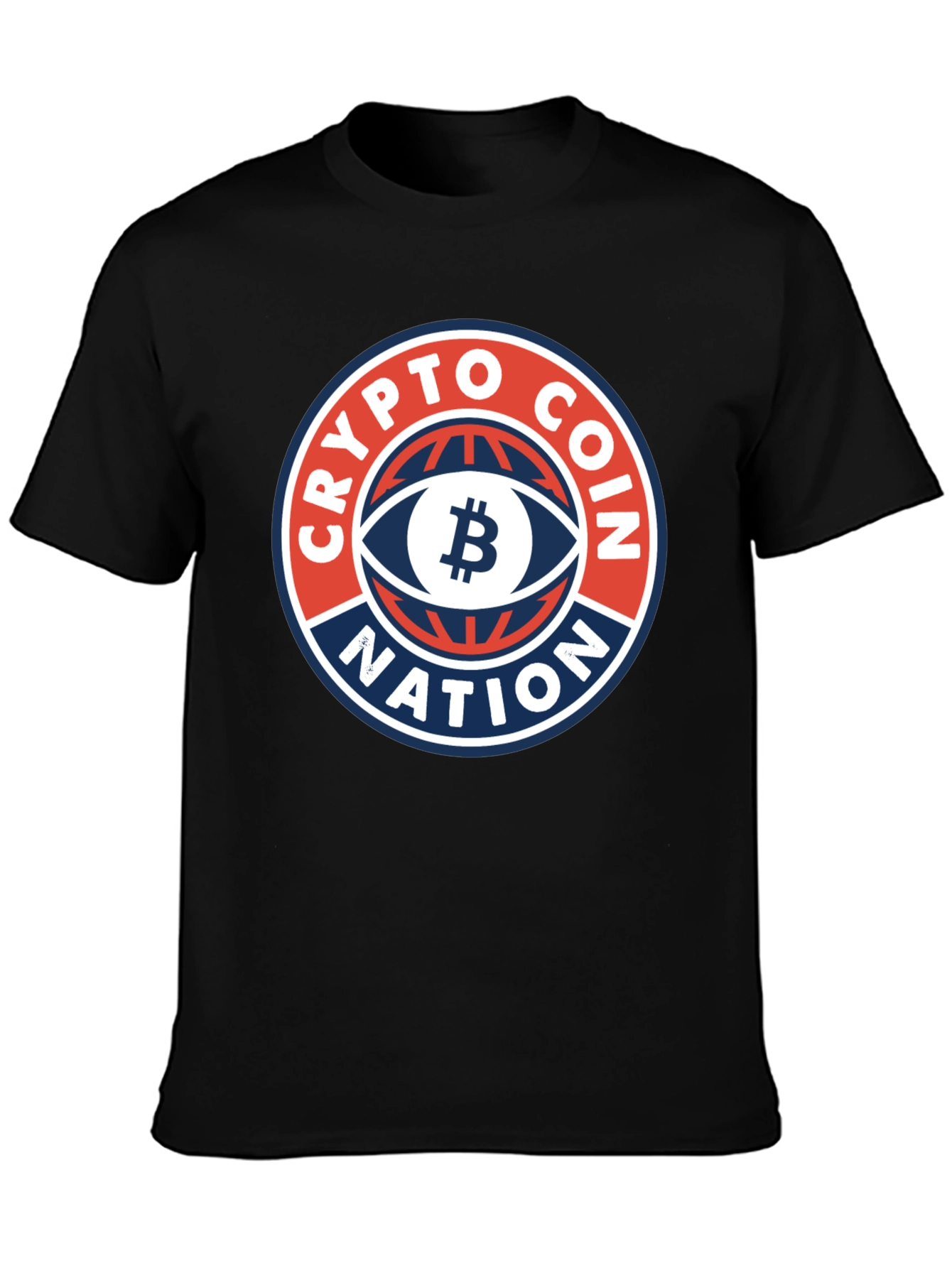 Crypto Coin Nation Black Graphic T-Shirt