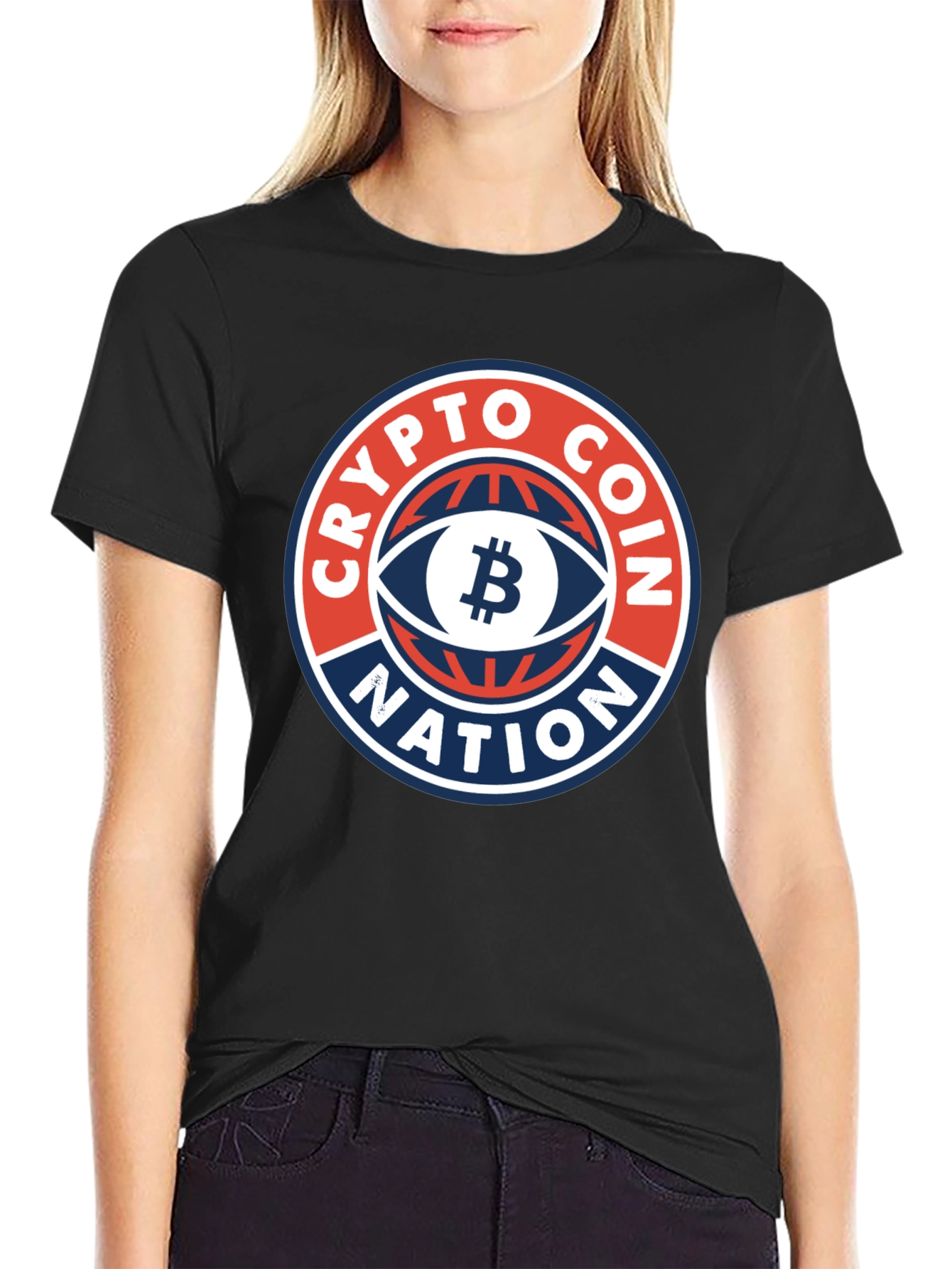 Crypto Coin Nation Black Graphic T-Shirt