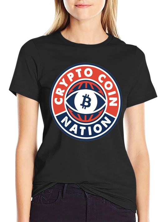 Crypto Coin Nation Black Graphic T-Shirt