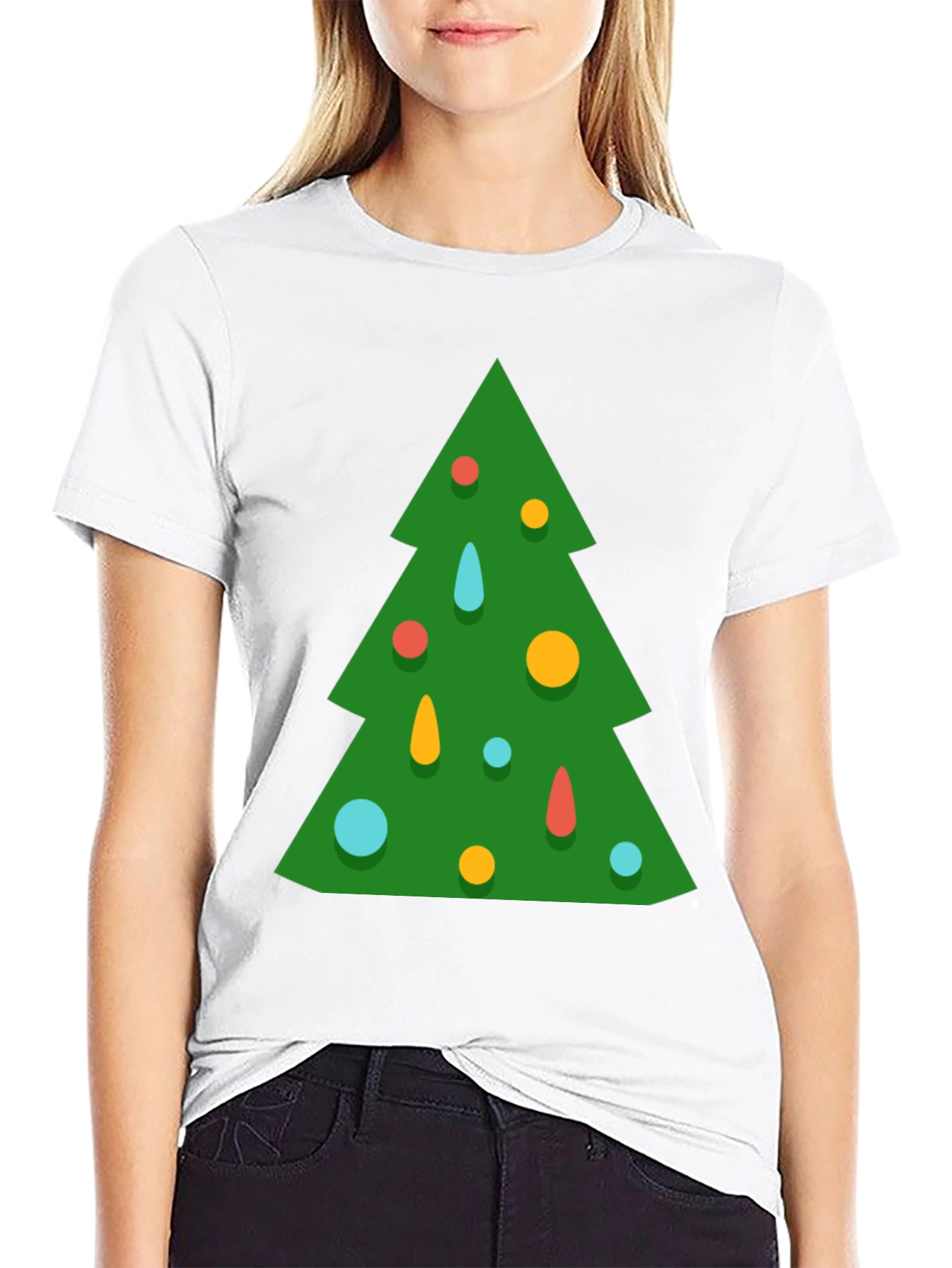 Festive Christmas Tree Graphic Tee - Holiday Style