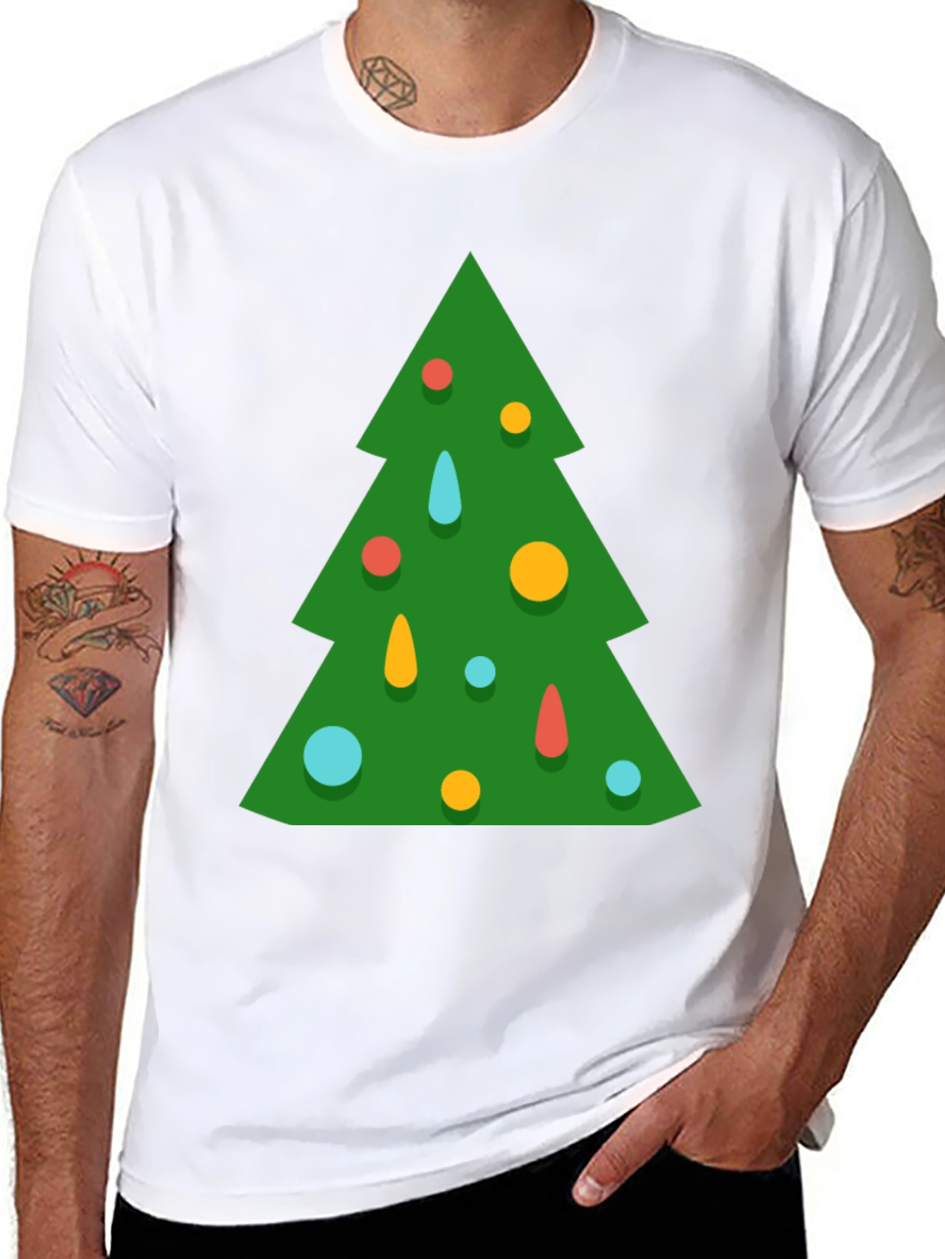 Festive Christmas Tree Graphic Tee - Holiday Style