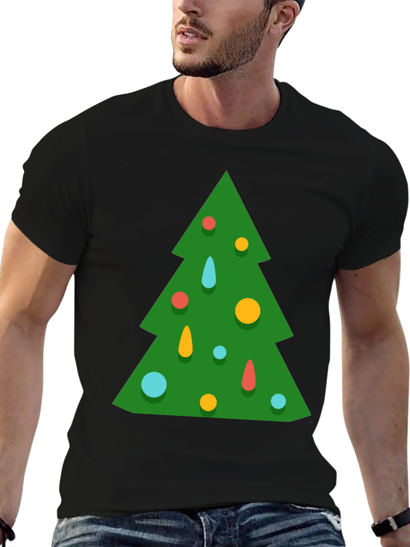 Festive Christmas Tree Graphic Tee - Holiday Style