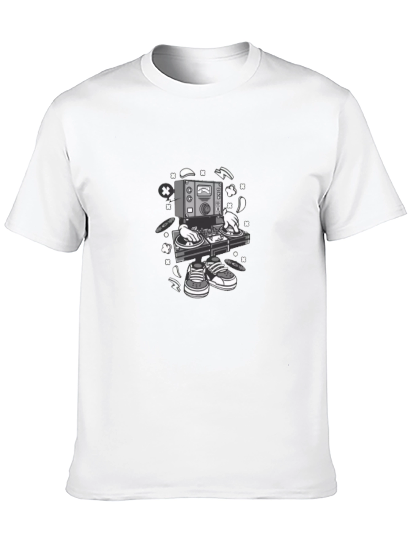 DJ Turntable Graphic T-Shirt - Black