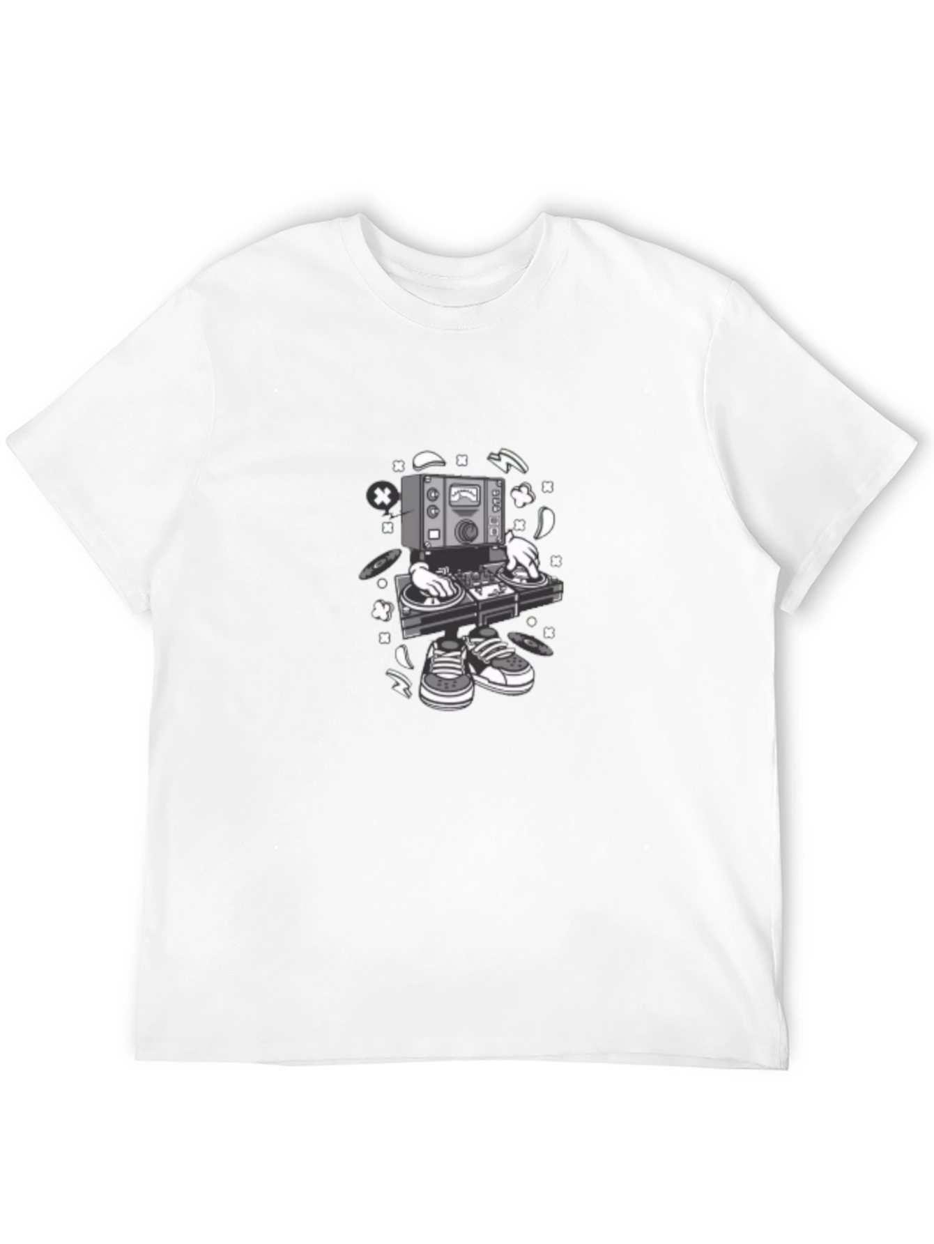 DJ Turntable Graphic T-Shirt - Black