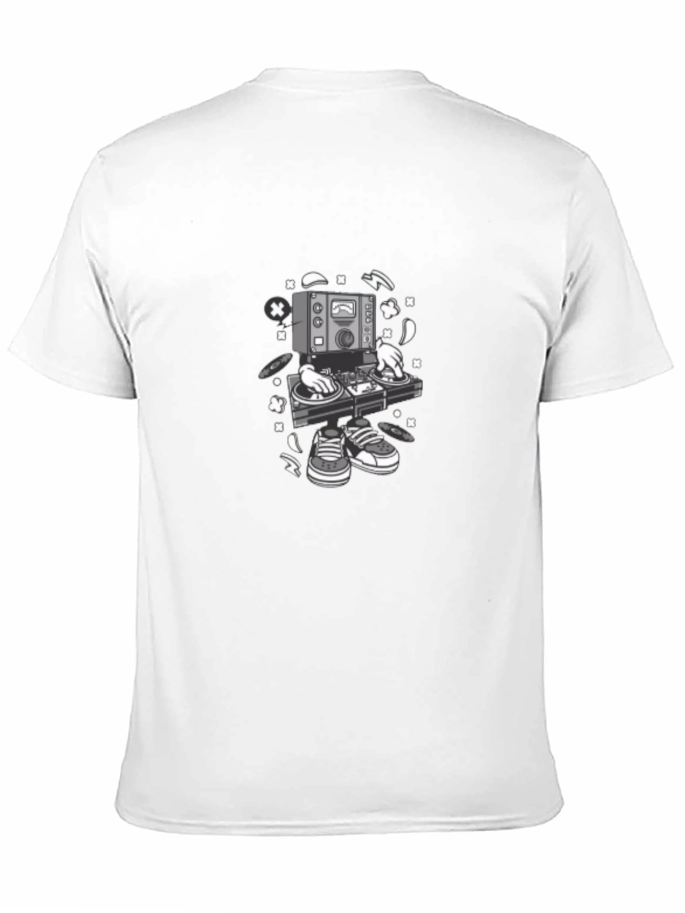 DJ Turntable Graphic T-Shirt - Black