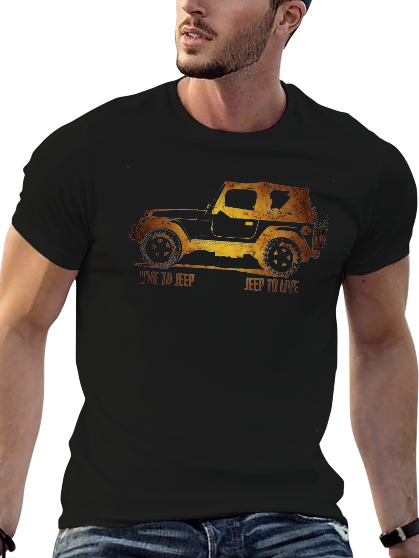 Live to Jeep Black Graphic Tee