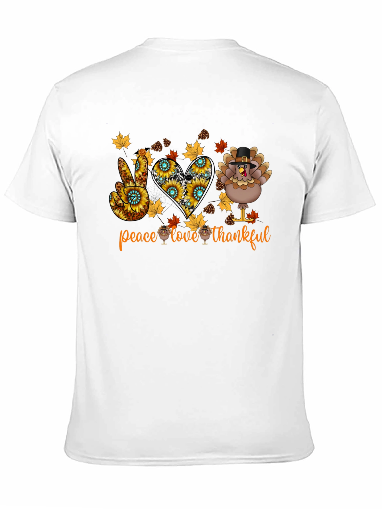 Peace Love Thankful Thanksgiving T-Shirt