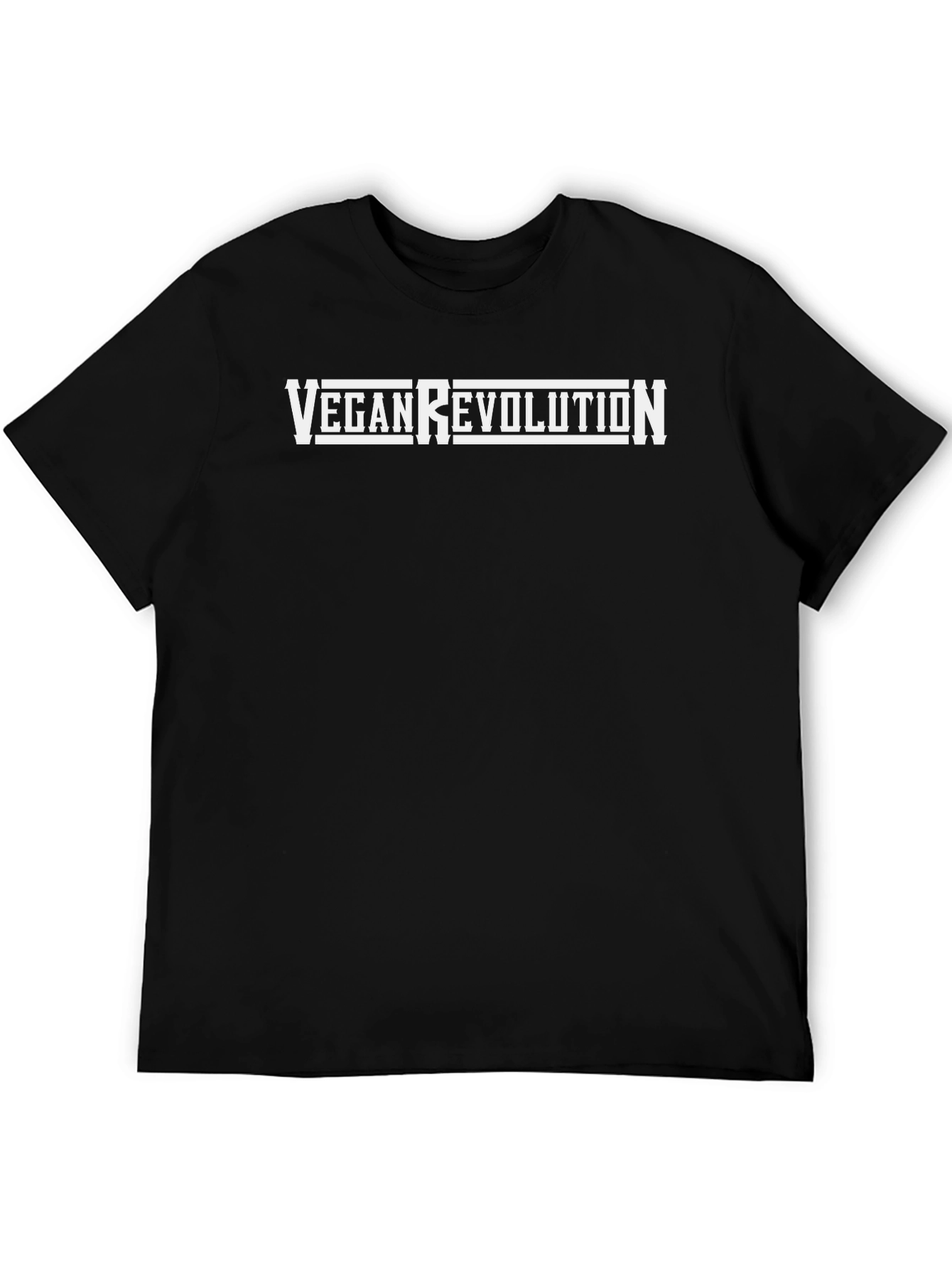 Vegan Revolution Black T-Shirt - Bold Statement Tee