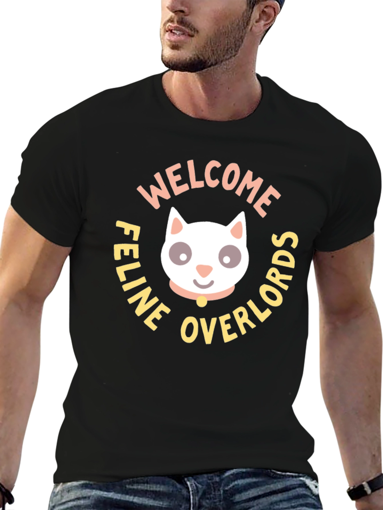Welcome Feline Overlords T-Shirt - Cat Lover Tee