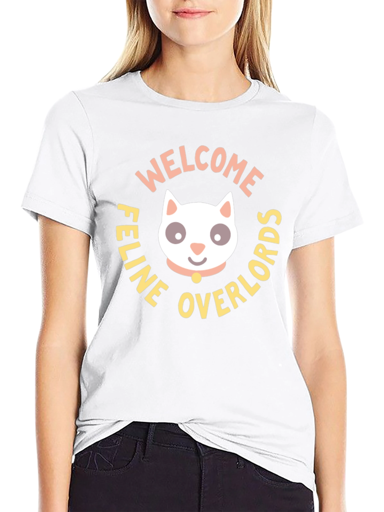 Welcome Feline Overlords T-Shirt - Cat Lover Tee