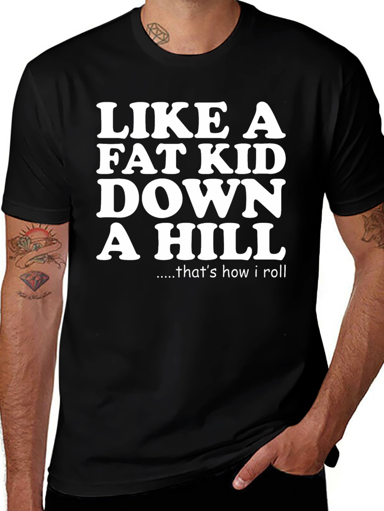 Like a Fat Kid Down a Hill Graphic Tee