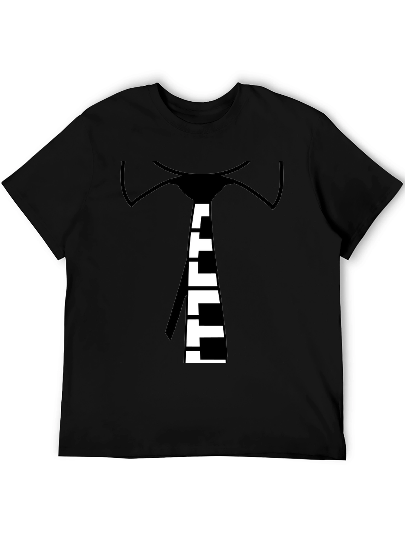 Piano Tie Graphic Black T-Shirt