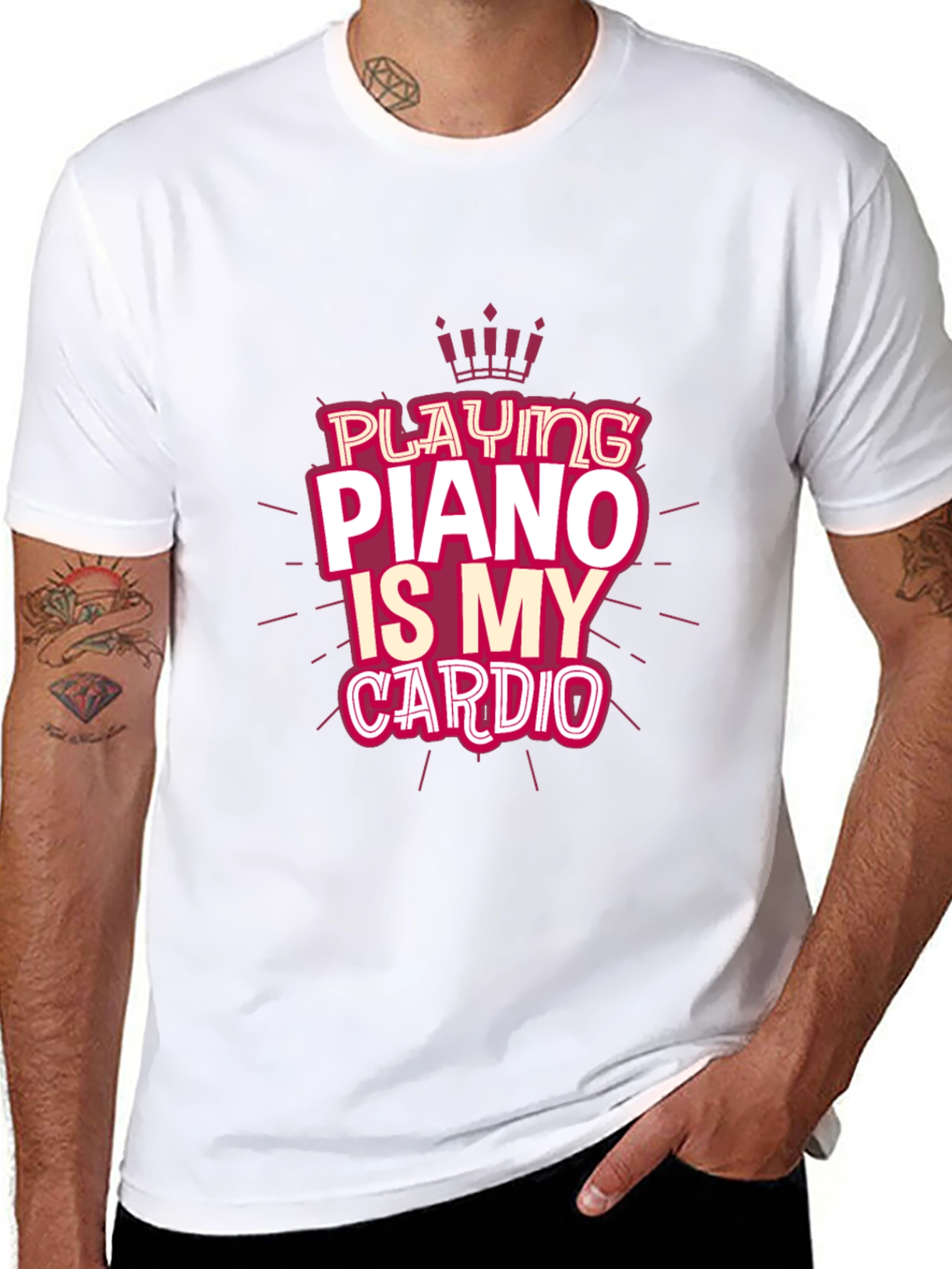 Piano Is My Cardio T-Shirt Musician Tee