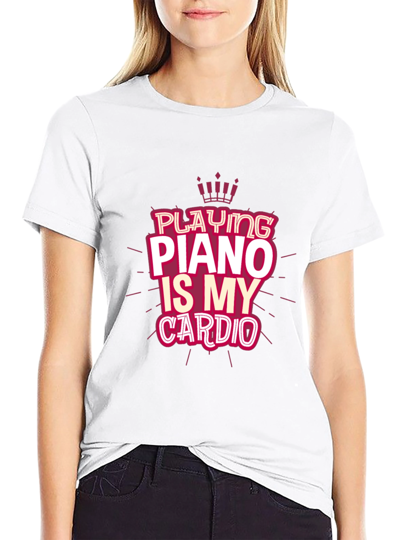 Piano Is My Cardio T-Shirt Musician Tee