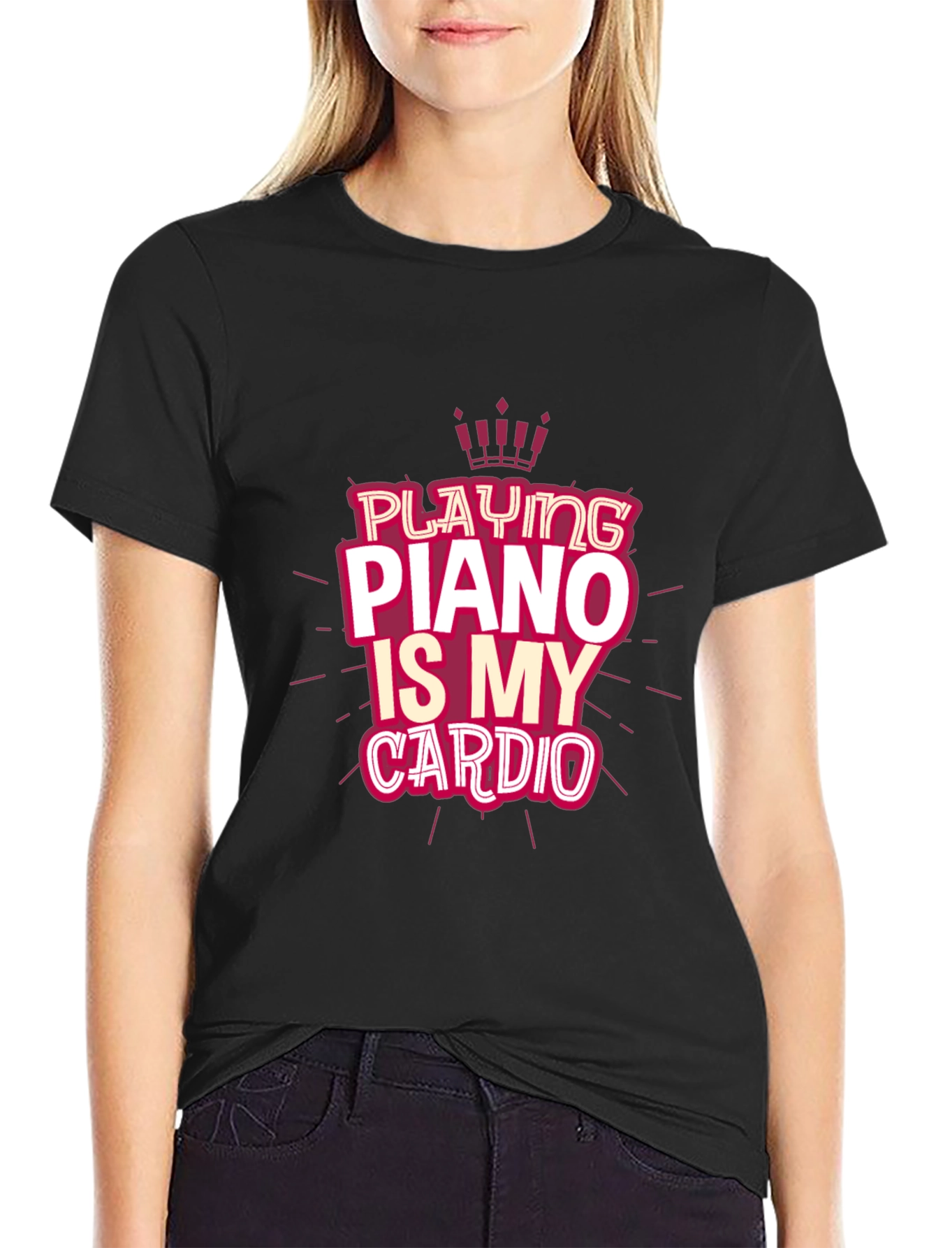 Piano Is My Cardio T-Shirt Musician Tee