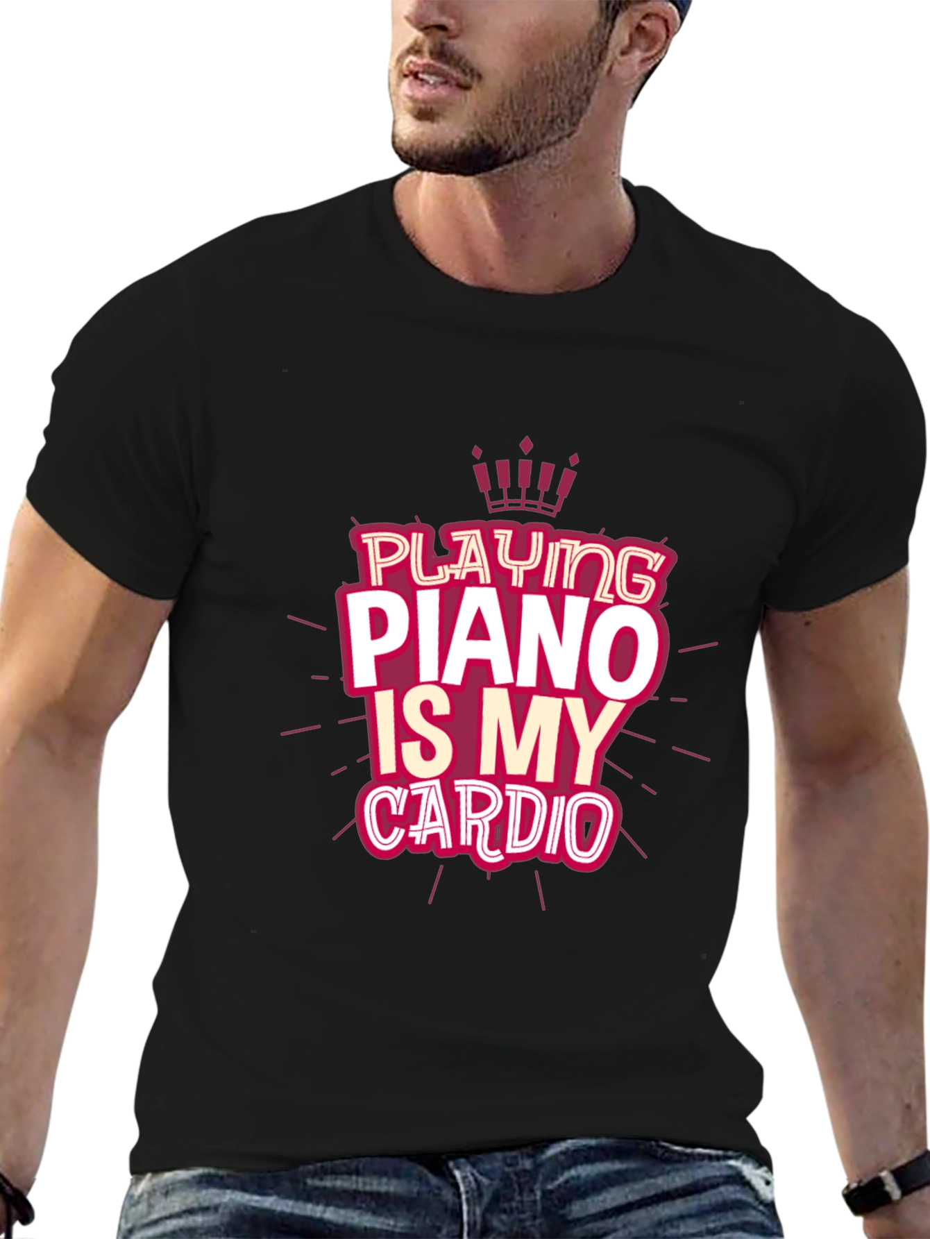 Piano Is My Cardio T-Shirt Musician Tee