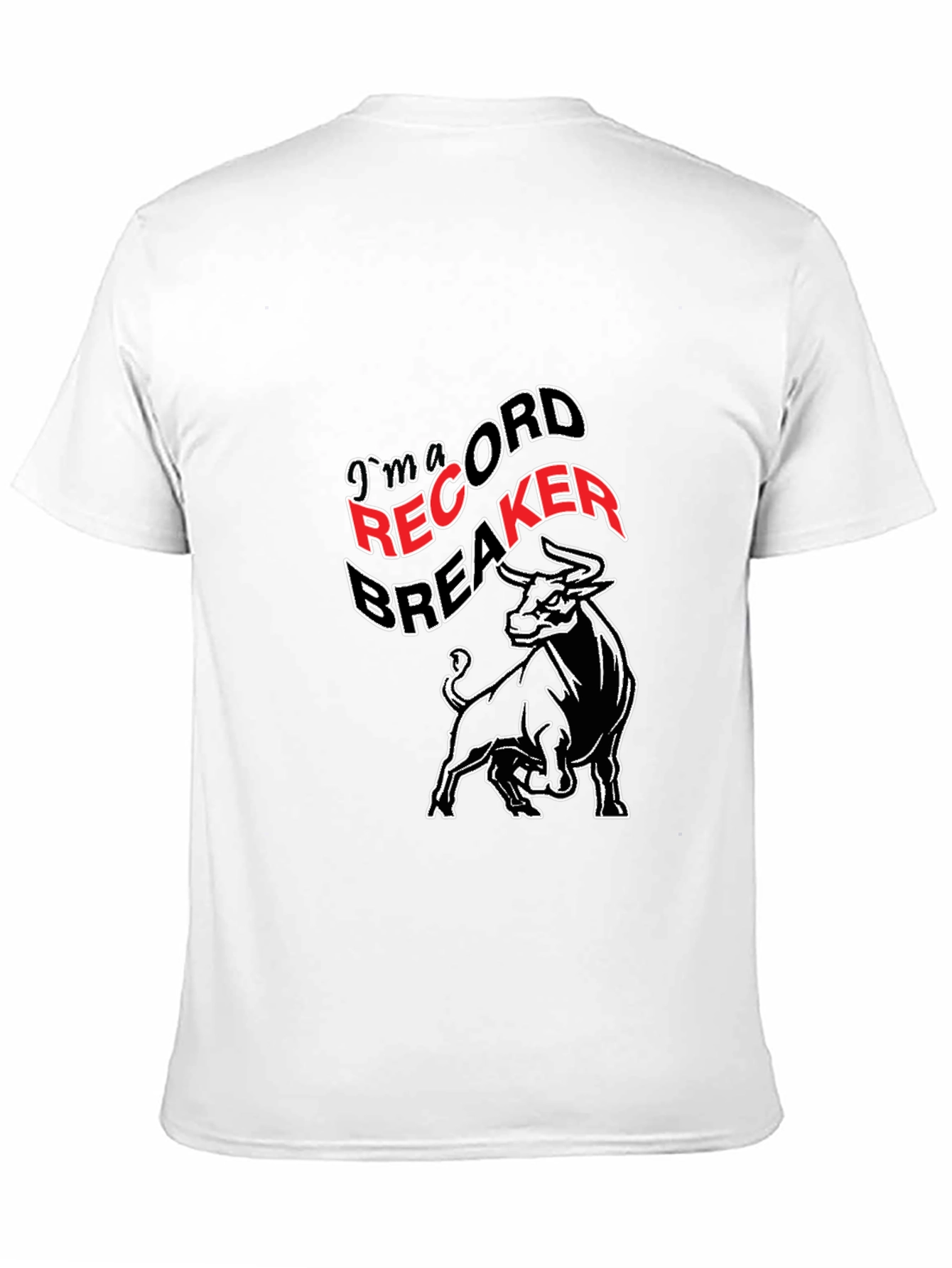 Record Breaker Bull Graphic T-Shirt