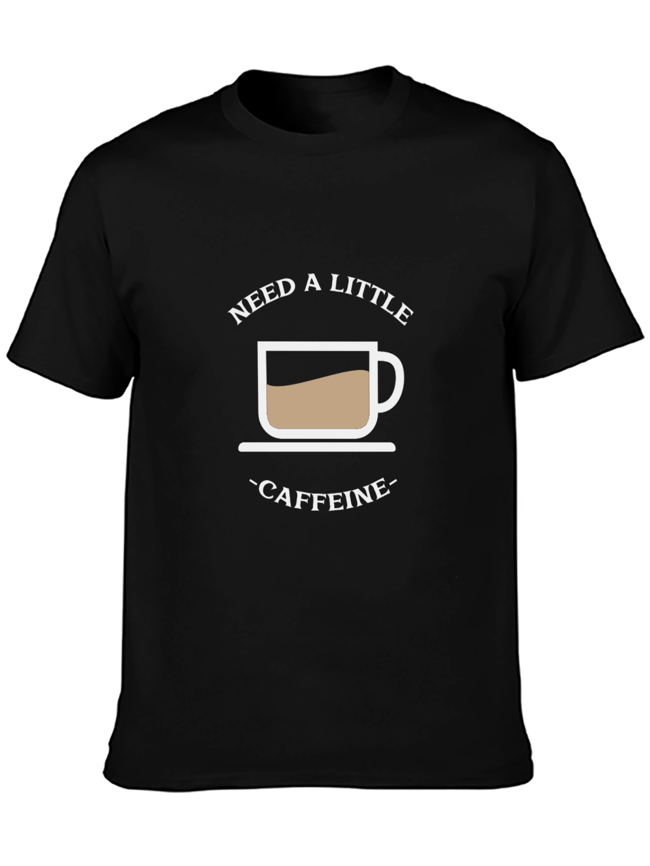 Need a Little Caffeine Black Graphic Tee