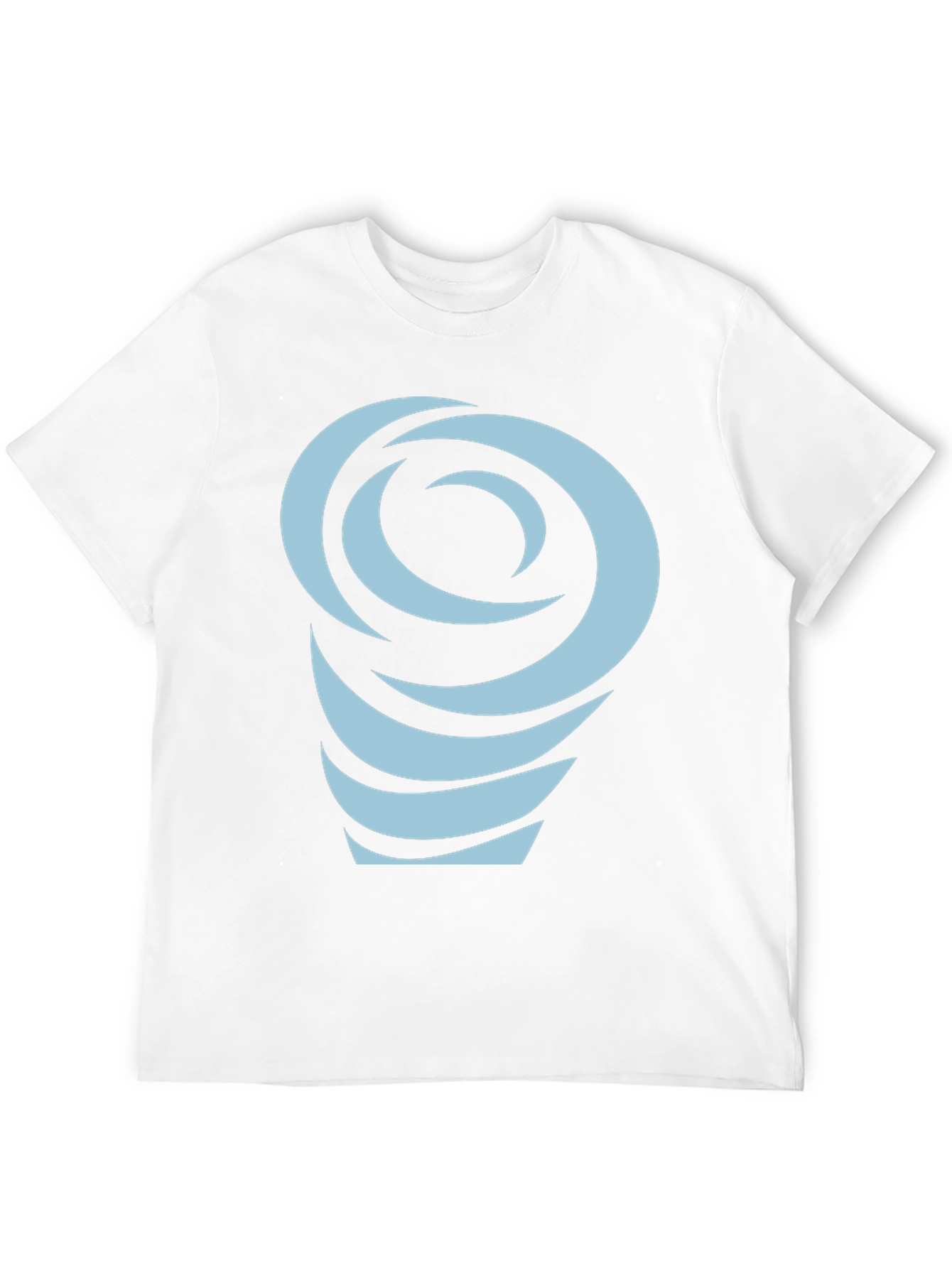 Abstract Swirl Graphic Tee - Black Cotton Blend