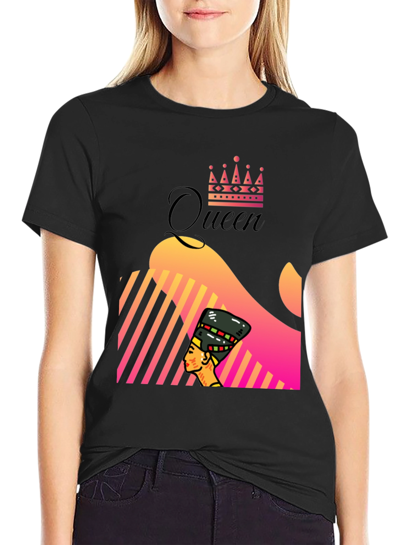 Queen Nefertiti Graphic Tee - Unique Design