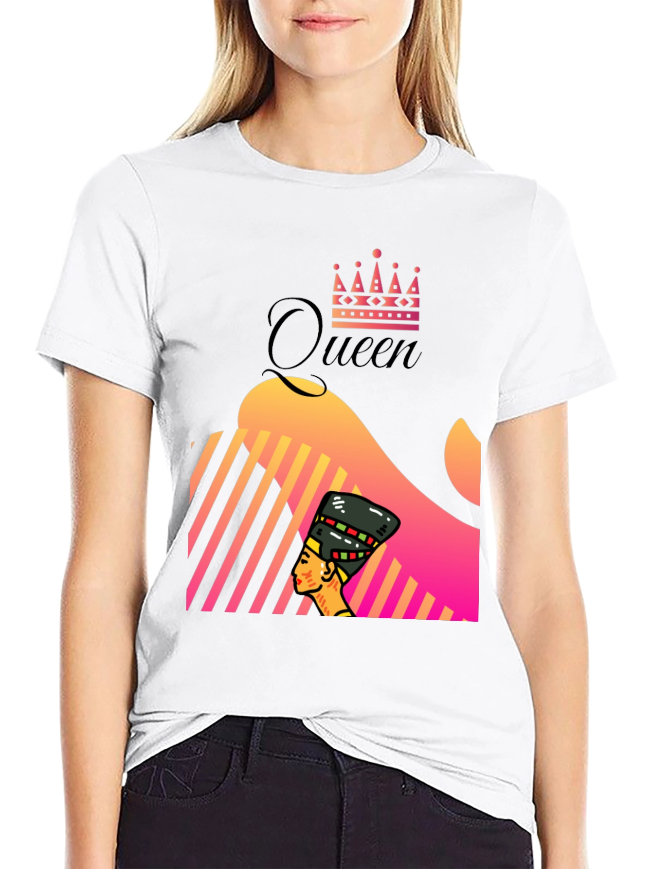 Queen Nefertiti Graphic Tee - Unique Design