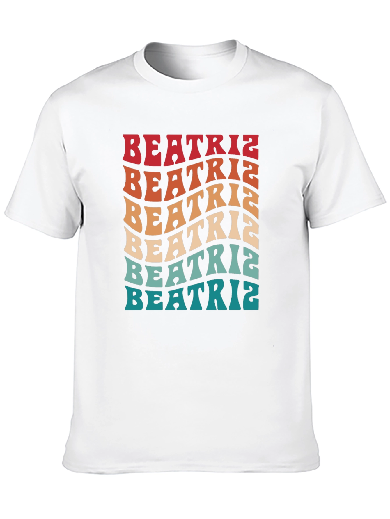 Beatriz Retro Wavy Text T-Shirt