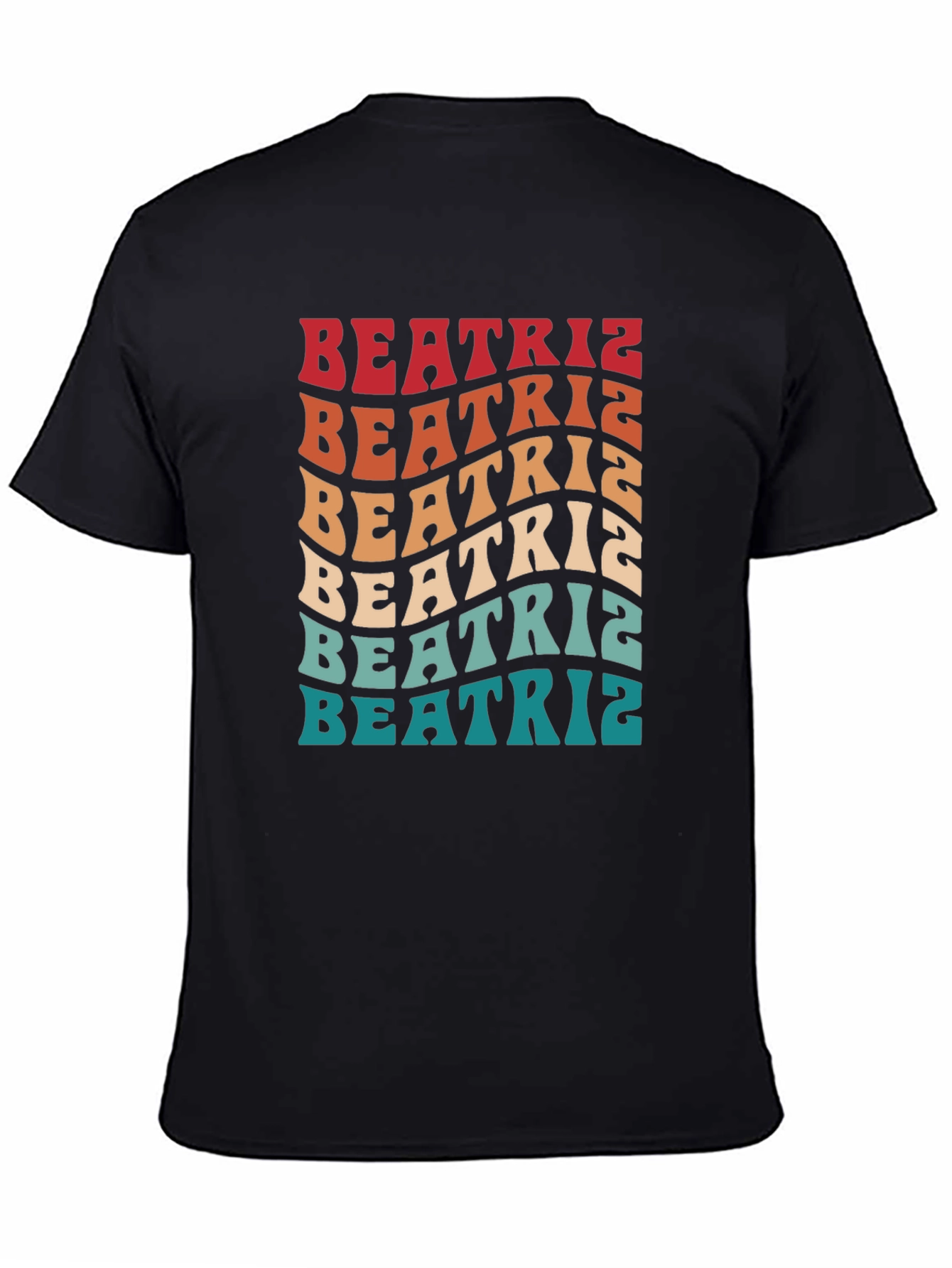 Beatriz Retro Wavy Text T-Shirt