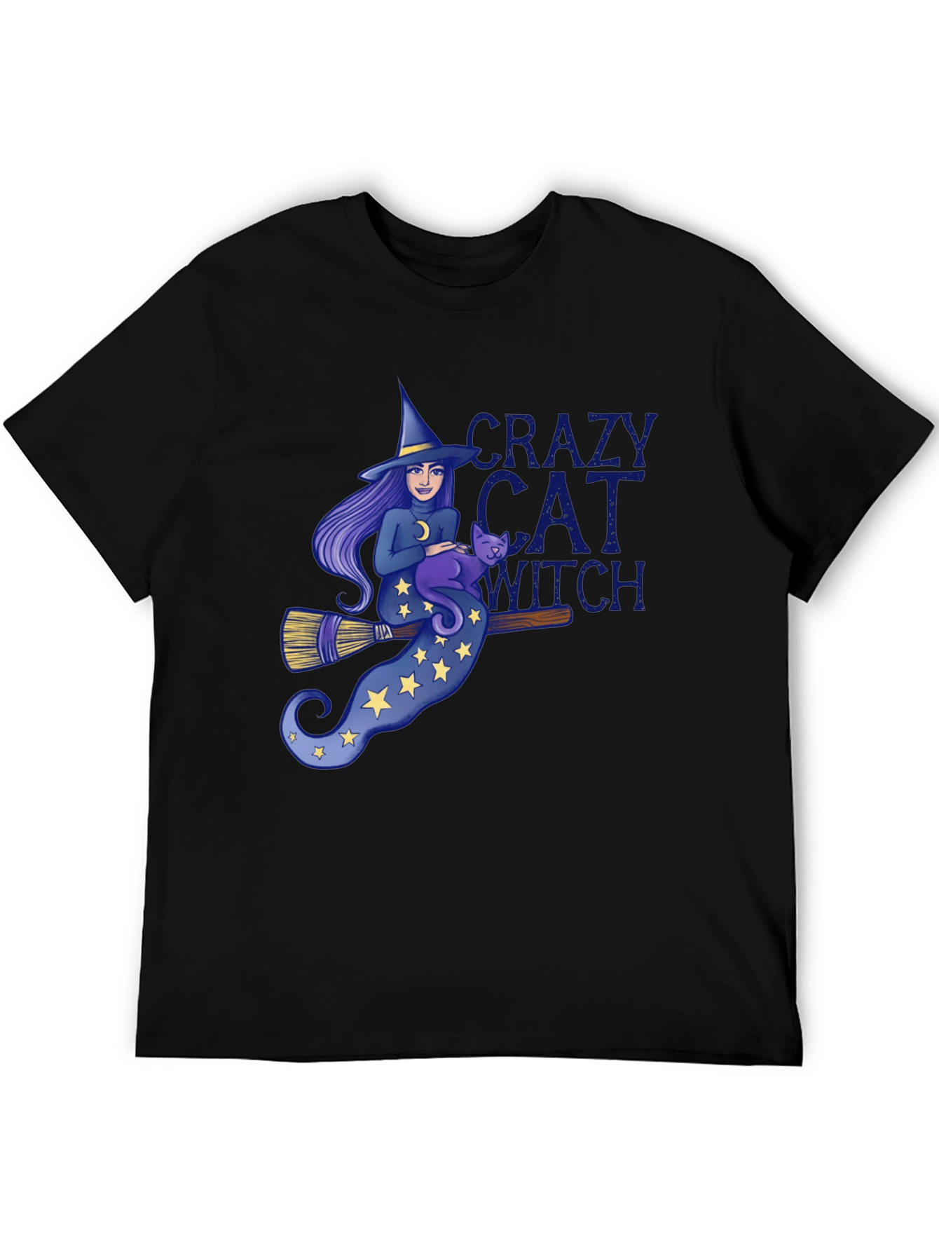 Crazy Cat Witch T-Shirt