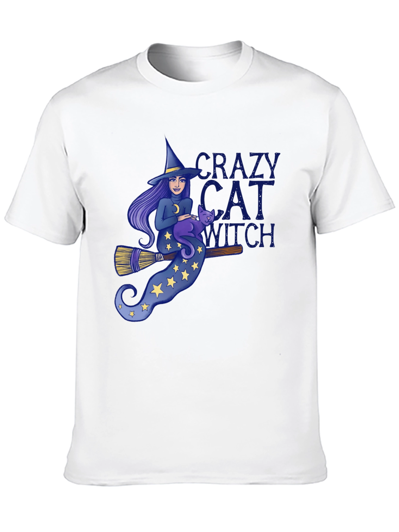 Crazy Cat Witch T-Shirt