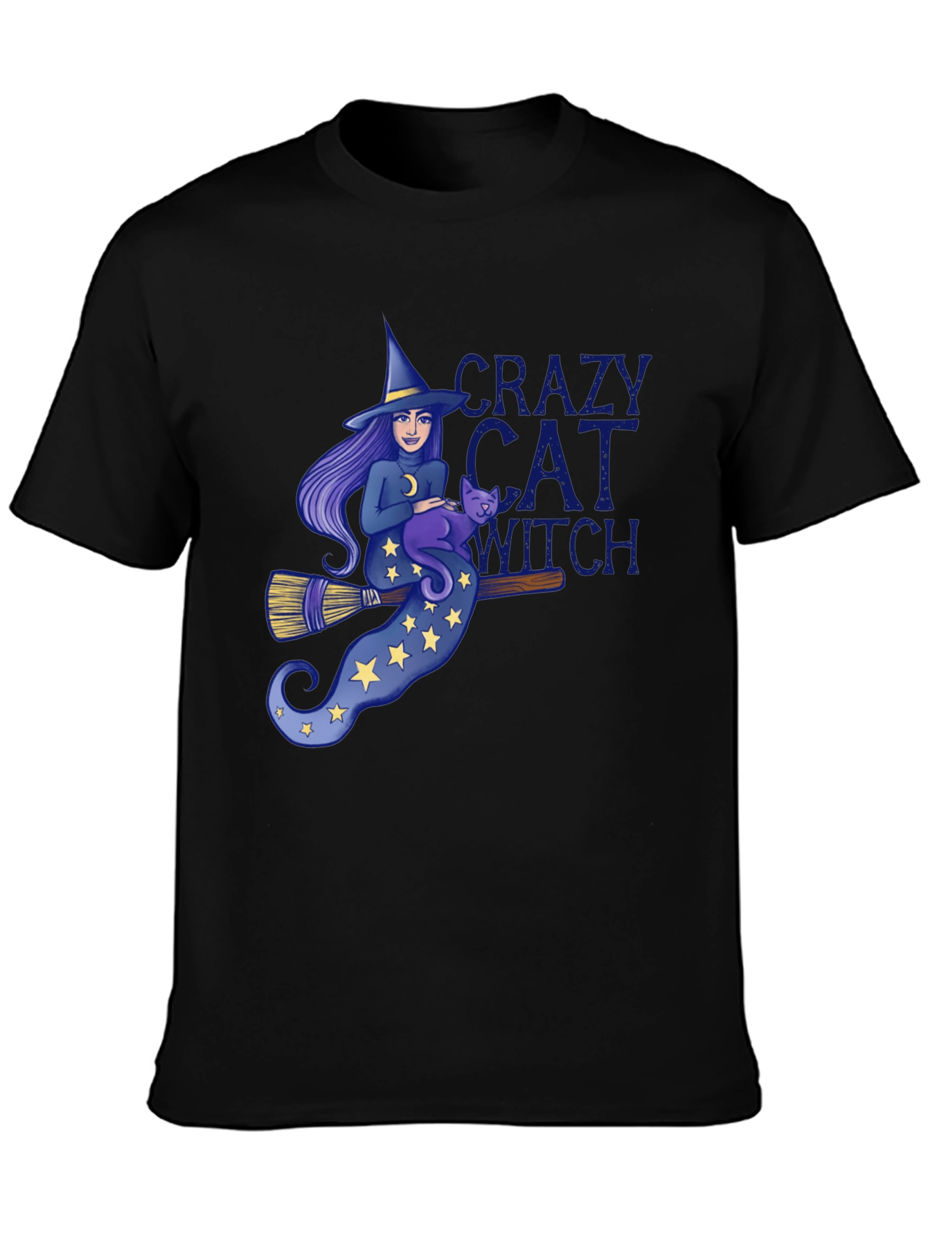 Crazy Cat Witch T-Shirt