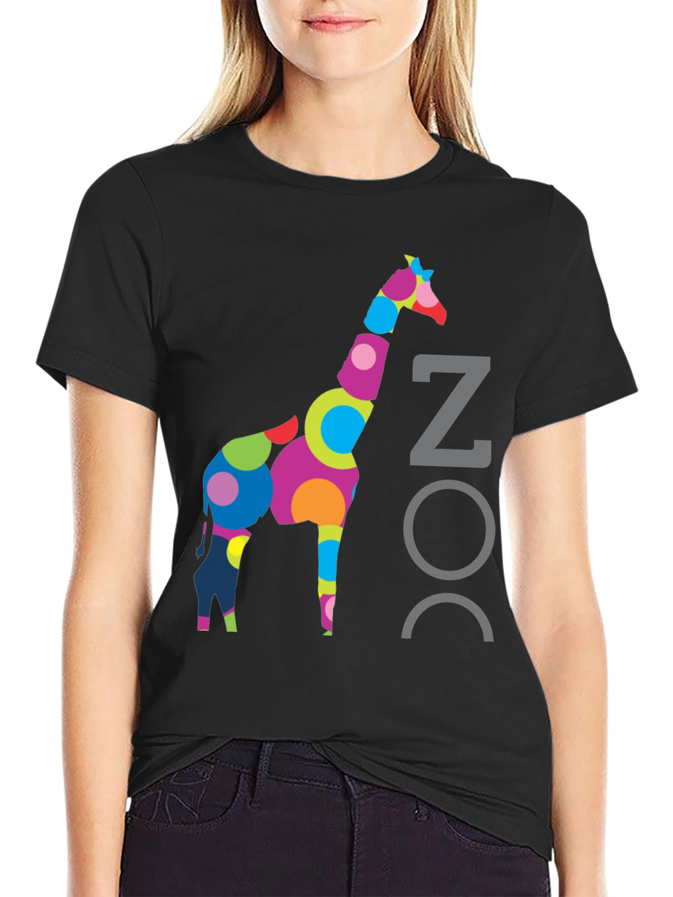 Funky Giraffe Graphic T-Shirt