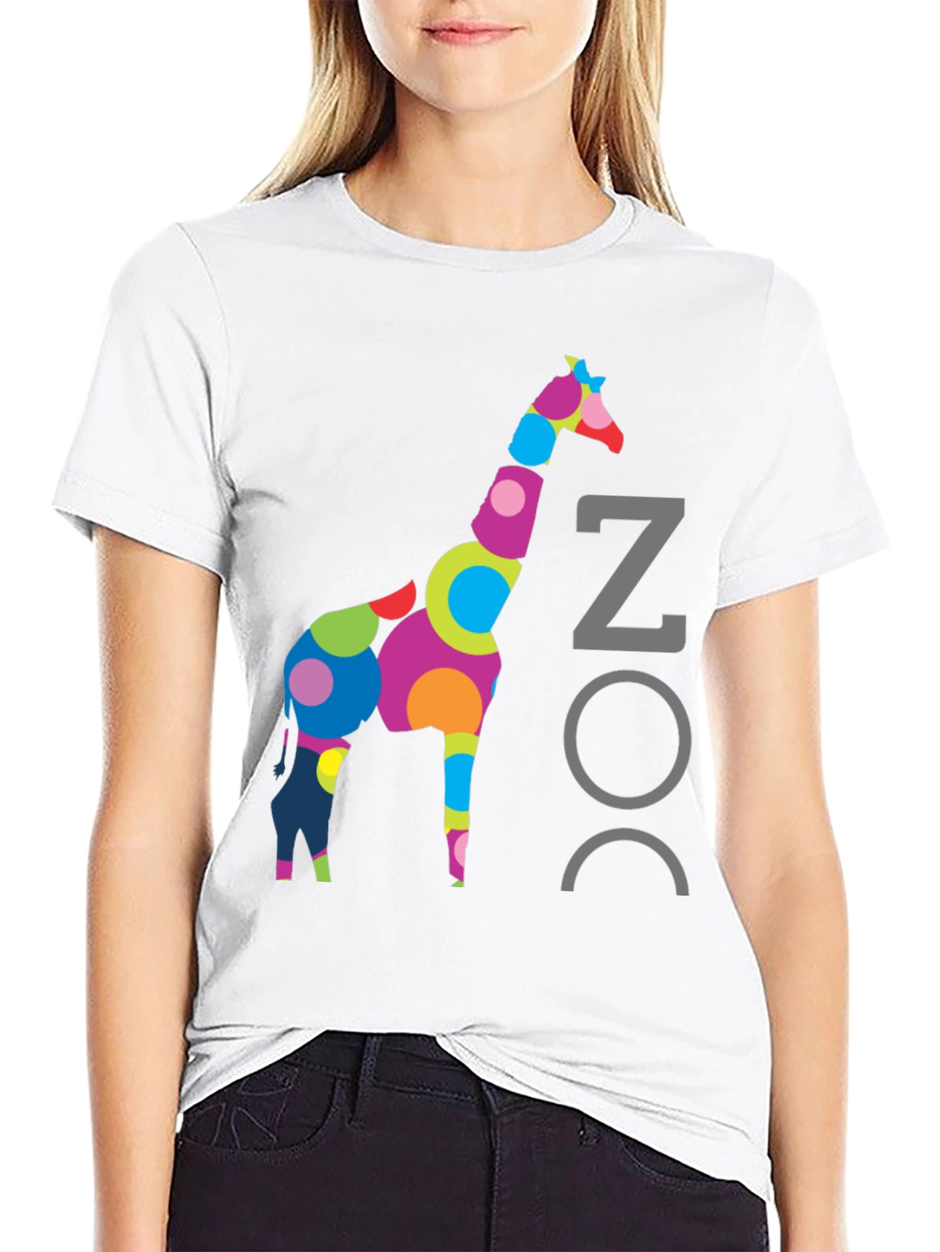 Funky Giraffe Graphic T-Shirt