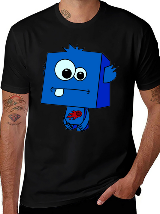 Funky Blue Cartoon Monster T-Shirt