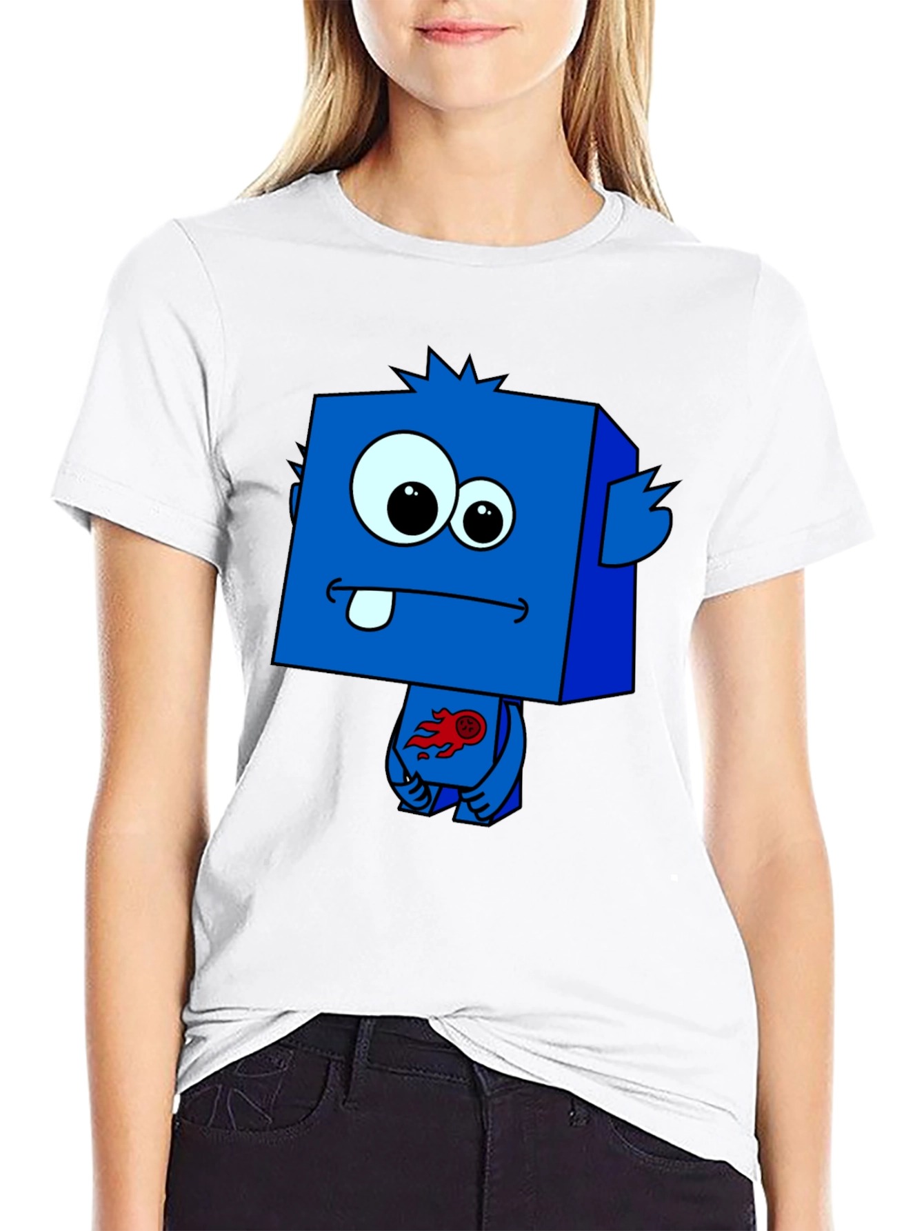 Funky Blue Cartoon Monster T-Shirt