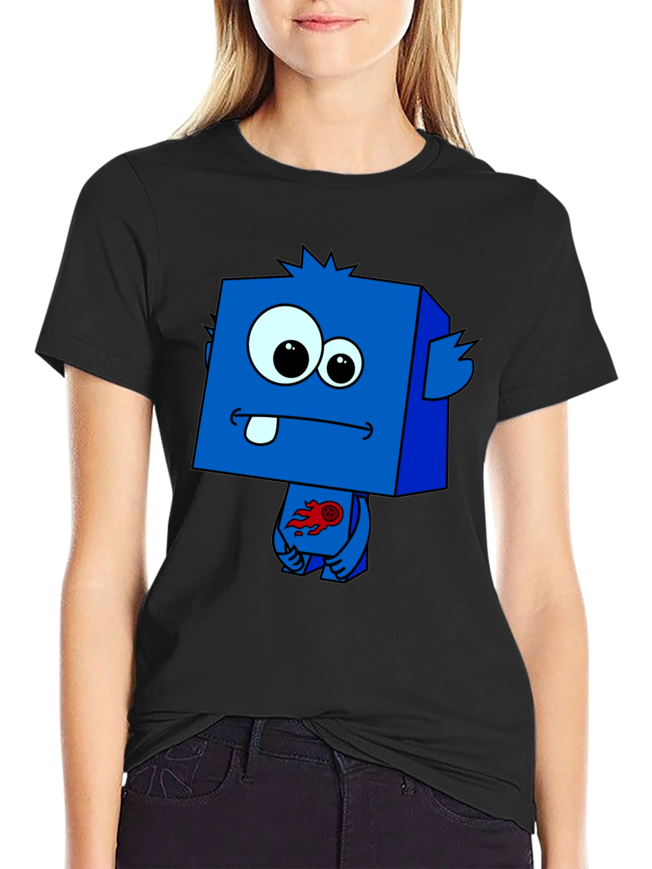 Funky Blue Cartoon Monster T-Shirt
