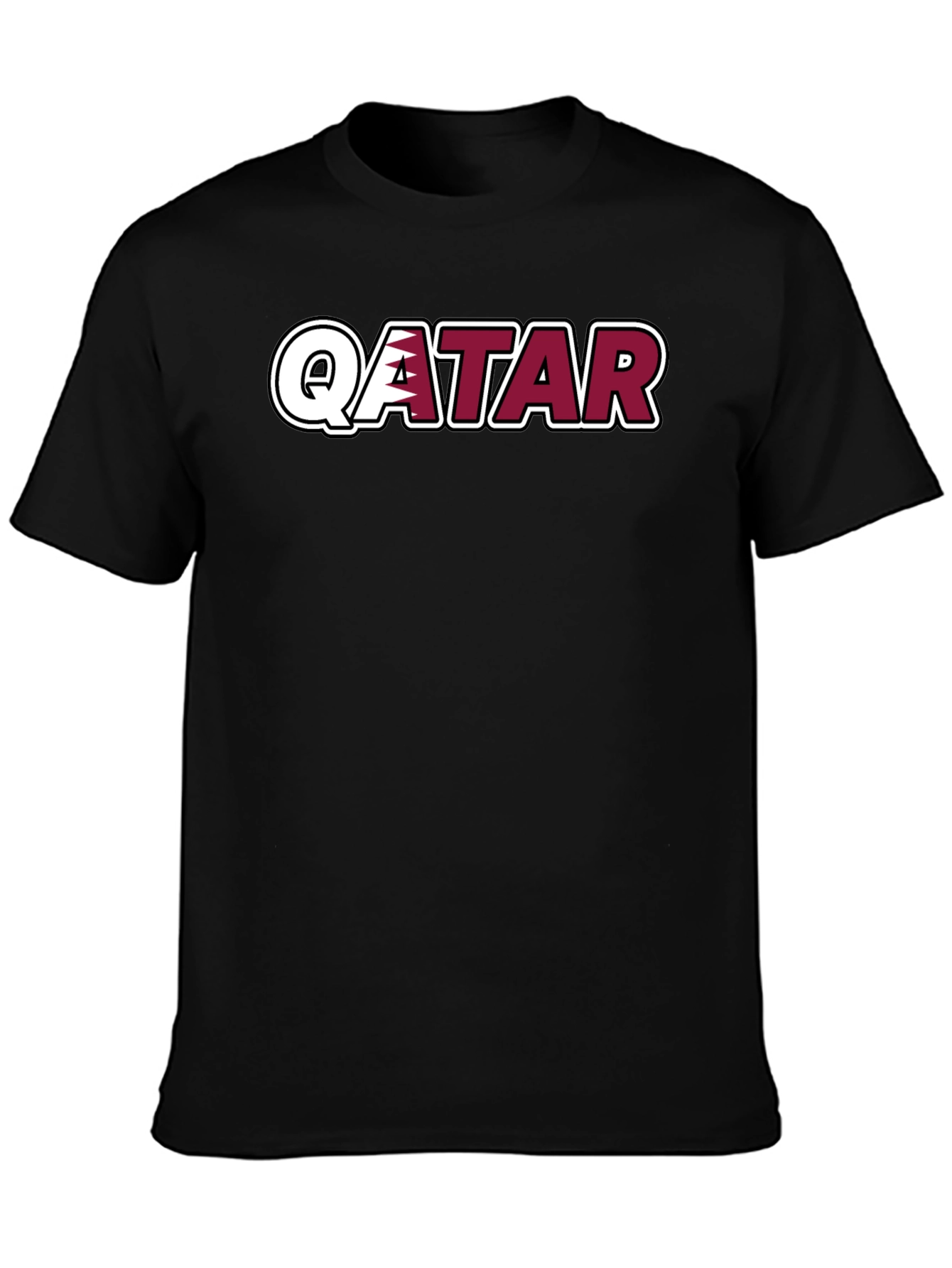 Qatar T-Shirt - Black Crew Neck