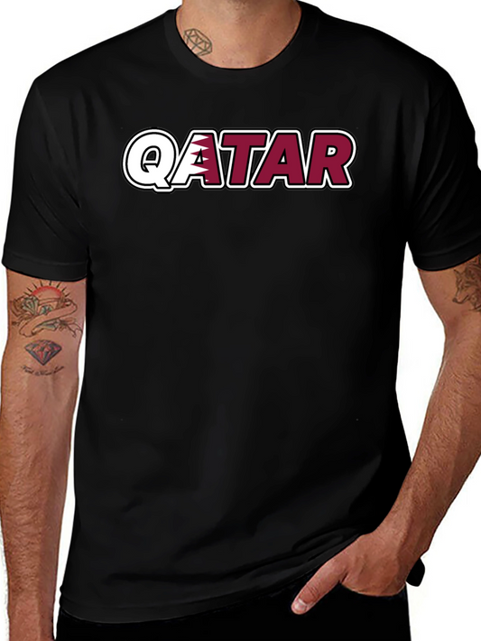 Qatar T-Shirt - Black Crew Neck