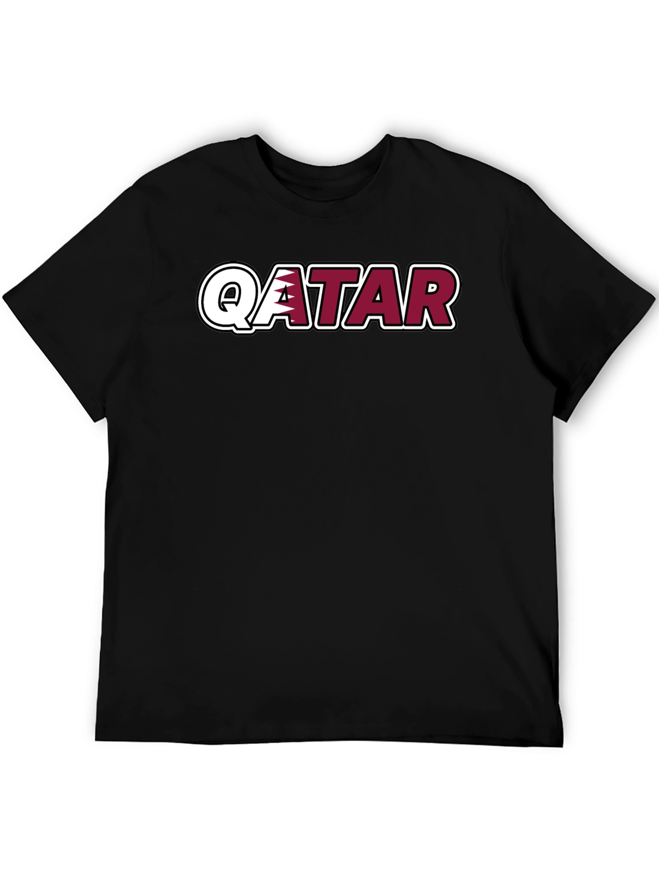 Qatar T-Shirt - Black Crew Neck
