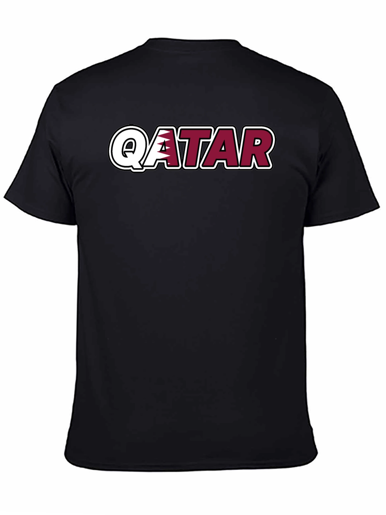 Qatar T-Shirt - Black Crew Neck