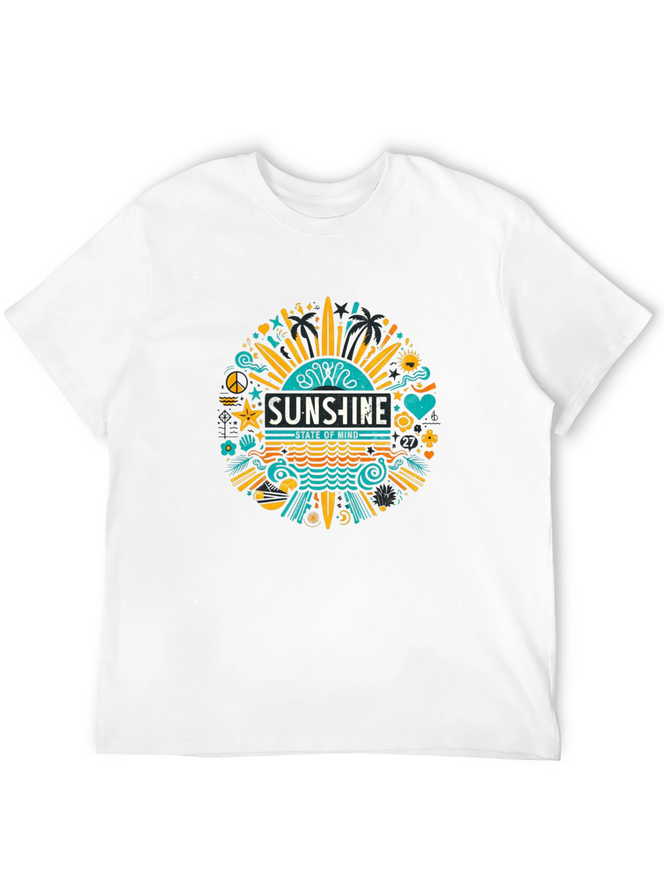 Sunshine State of Mind T-Shirt - Black Graphic Tee