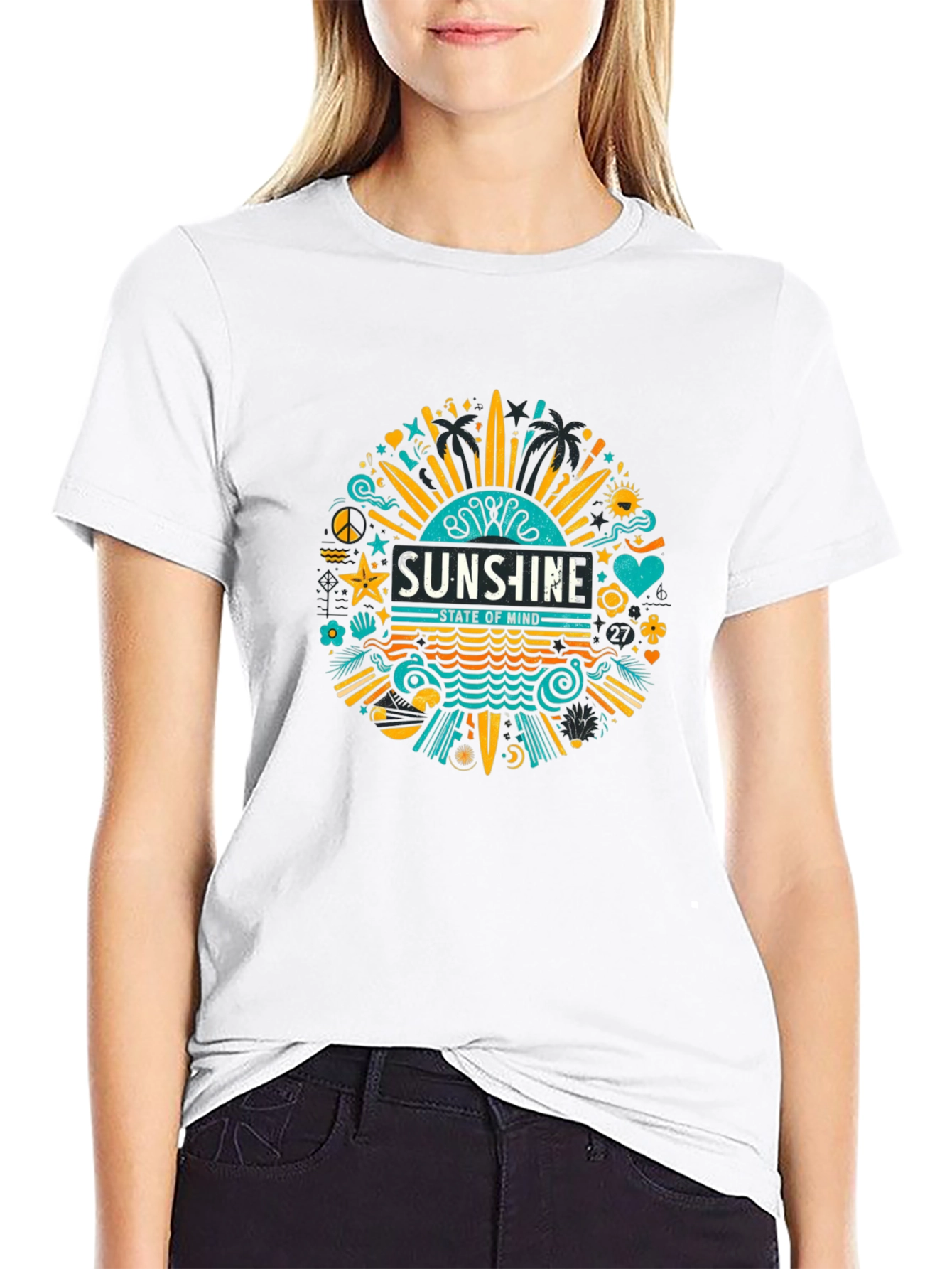 Sunshine State of Mind T-Shirt - Black Graphic Tee