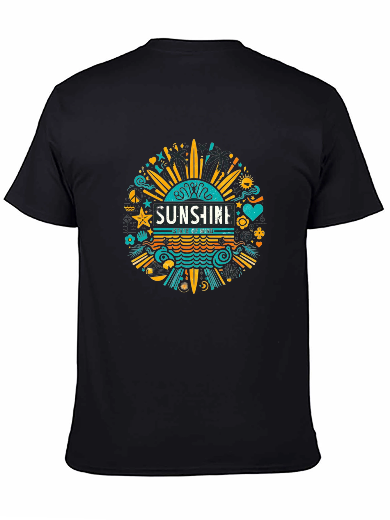 Sunshine State of Mind T-Shirt - Black Graphic Tee