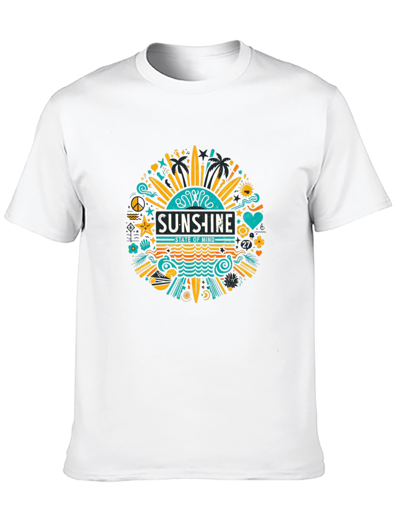 Sunshine State of Mind T-Shirt - Black Graphic Tee