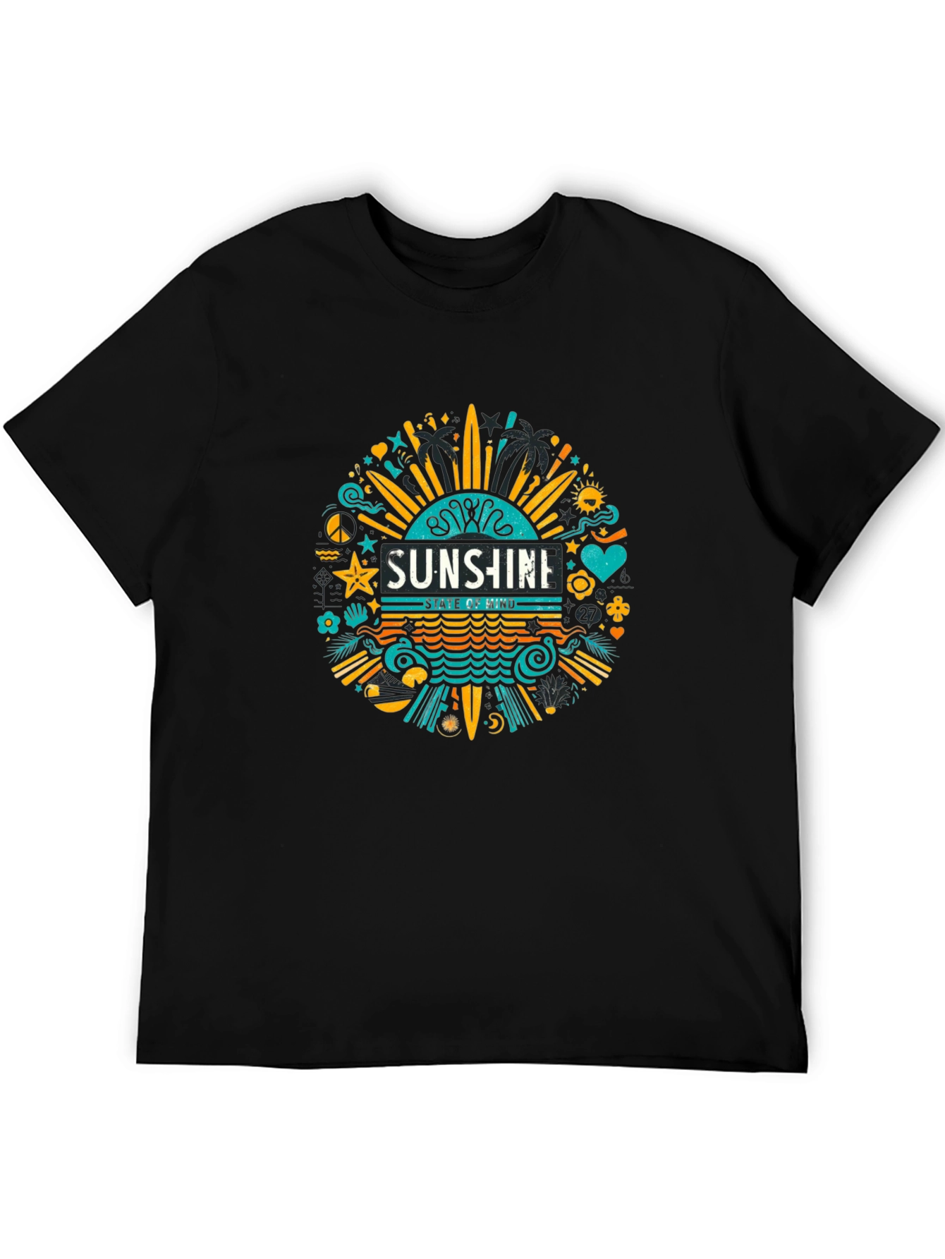 Sunshine State of Mind T-Shirt - Black Graphic Tee