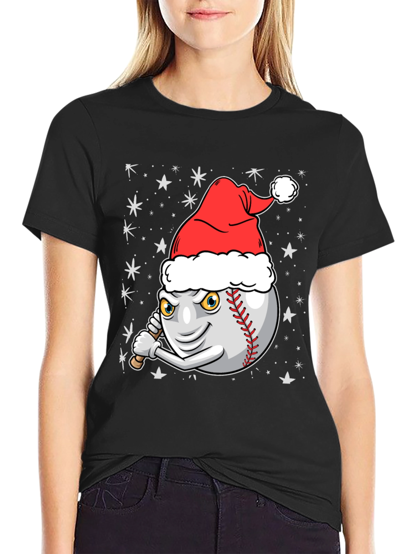 Festive Baseball T-Shirt - Holiday Sports Apparel