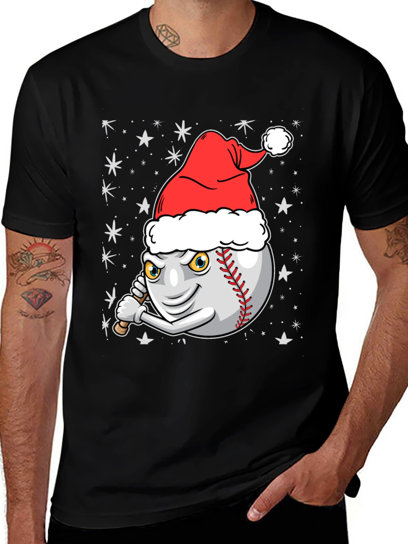Festive Baseball T-Shirt - Holiday Sports Apparel
